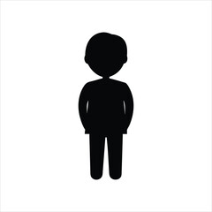 Isolated male person silhouette for design applications