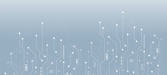 Artificial Intelligence with circuit electric line style. Digital futuristic machine learning design. Clean design poster template.