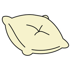 simple beige pillow vector illustration