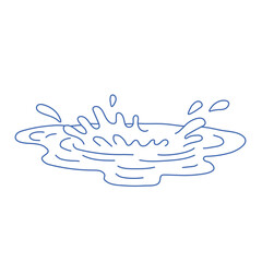 blue water splash Water Puddle Illustration 