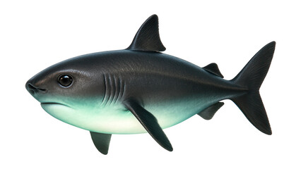 Fototapeta premium Cylindrical shark with a glowing underside and distinctive cookiecutter shape.