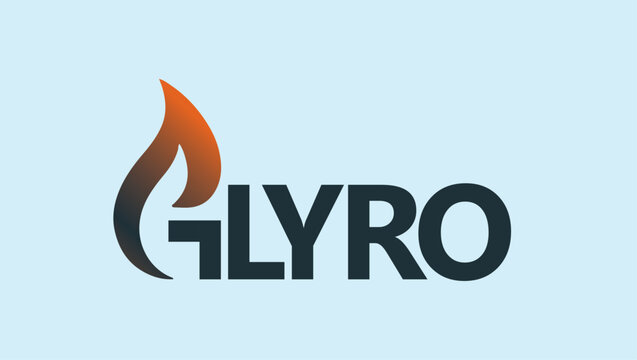 GLYRO Flame Logo, Bold Gradient &ldquo;G&rdquo; with Energy-Inspired Typography, GLYRO logo design, flame-inspired G logo, gradient flame typography, energy brand logo,  Glyro vector Logo, Flame Logo,