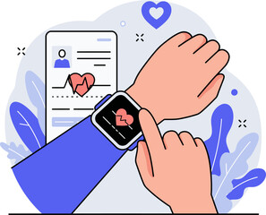 Modern Digital Health Monitoring Featuring Smartwatch and Smartphone App for Real-time Heart Rate Tracking and Personal Wellness Data Management