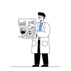 Scientist Analyzing Data A Modern Illustration of Scientific Research and Analysis