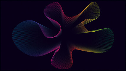 A vibrant, fluid composition that evokes motion, energy, and depth. 