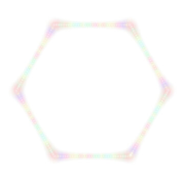 abstract colorful oxagon frame