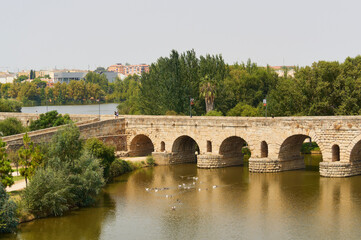 Obraz premium Roman bridge, Mérida, Extremadura, Spain.
