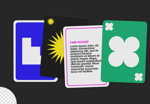 Playing Cards Mockup Isolated