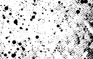 abstract halftone background, Geometric halftone dot pattern vector art illustration for a seamless black and white wallpaper design backdrop
