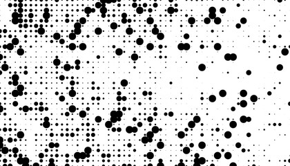 black and white background with dots, Seamless black and white geometric dot pattern vector illustration backdrop