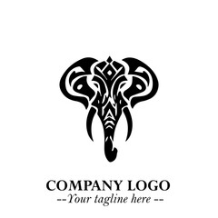 Majestic Elephant Logo Symbol with Elegant Minimalist Design and Powerful Modern Style
