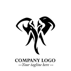 Majestic Elephant Logo Symbol with Elegant Minimalist Design and Powerful Modern Style
