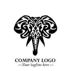 Majestic Elephant Logo Symbol with Elegant Minimalist Design and Powerful Modern Style
