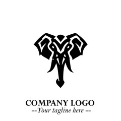 Majestic Elephant Logo Symbol with Elegant Minimalist Design and Powerful Modern Style
