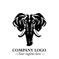 Majestic Elephant Logo Symbol with Elegant Minimalist Design and Powerful Modern Style
