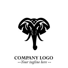 Majestic Elephant Logo Symbol with Elegant Minimalist Design and Powerful Modern Style
