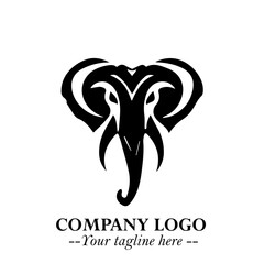 Majestic Elephant Logo Symbol with Elegant Minimalist Design and Powerful Modern Style
