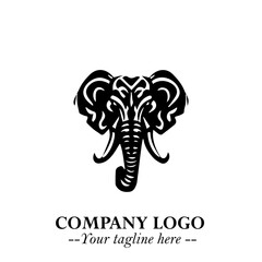Majestic Elephant Logo Symbol with Elegant Minimalist Design and Powerful Modern Style
