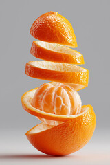 Floating Sliced Orange Creative Levitating Citrus Composition