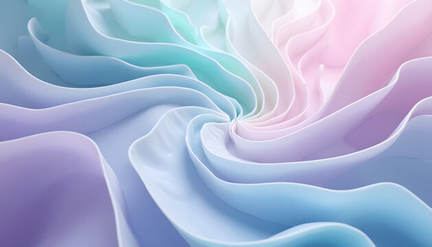 Abstract swirl of pastel colors creating a soft, flowing, and dreamy background