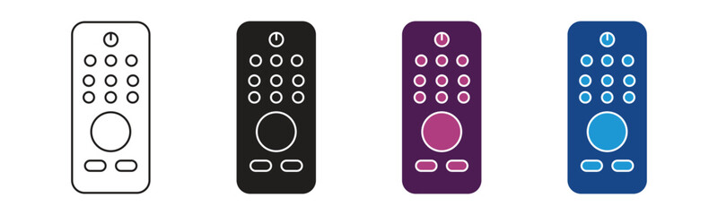 Remote control icon set, vector illustration.