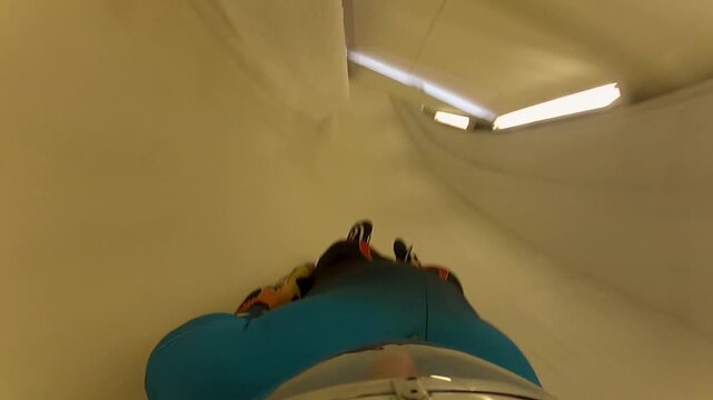 POV Luge. Going down a luge run