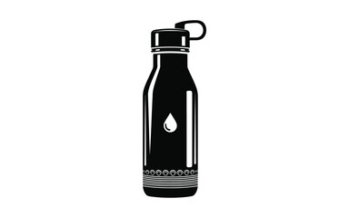 Vectorized water bottle for print, Decoration, sketch, wallpaper