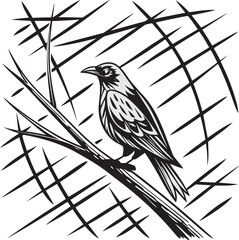 vector illustration of a bird