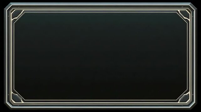 Metallic frame on dark background with intricate borders