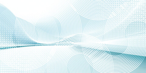 White minimal abstract background with geometric shapes. Modern circle lines pattern. Minimal geometric design. Futuristic concept.