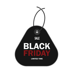 Black friday sale tag with discount information
