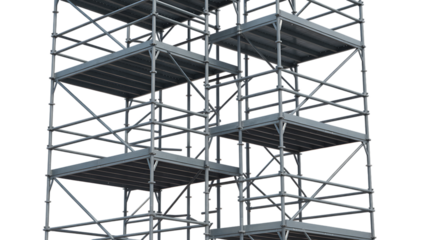 A tall steel tower rises