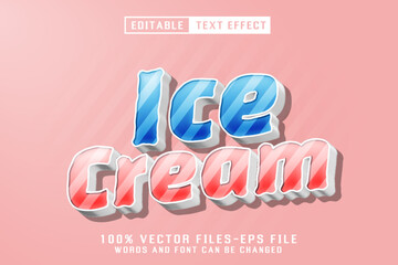 Ice Cream Editable Text Effect