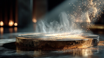 metal object emitting vibrant sparks, dynamic black and gray tones, abstract background, long exposure effect,