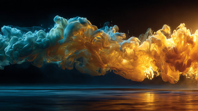 abstract display of swirling smoke patterns, rich black and brown tones, soft lighting creating ethereal effects,