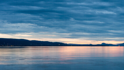 Peaceful Sunset Over Lake Balaton Hungary