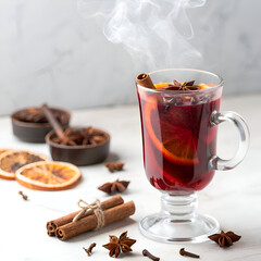Festive Mulled Wine Warm Spiced Winter Drink