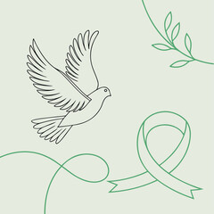 minimalist-dove-carrying-a-ribbon-that-transforms- s