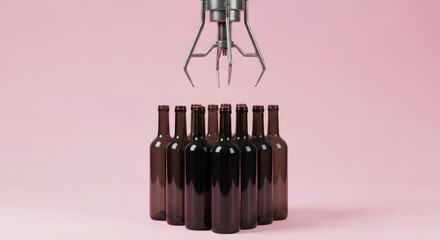 Choosing the Right Option: Robotic Grabber Over a Line of Identical Vessels.