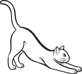 one-line-art-of-a-cat-stretching--simple-black-out (2) 