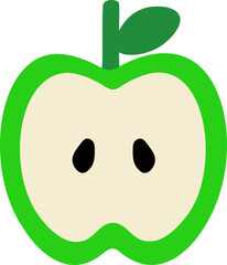 green apple cartoon