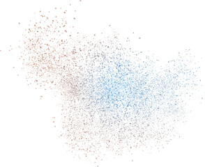 Rose Gold and Blue Glitter Elements