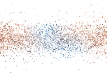 Rose Gold and Blue Glitter Elements