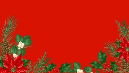 christmas wallpaper with red background