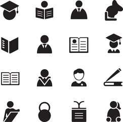 Education and Learning Icon Set school university