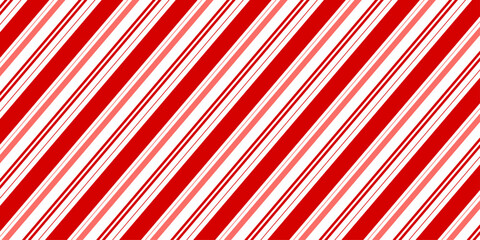 Candy cane striped pattern. Seamless Christmas red background. Cute caramel package texture. 