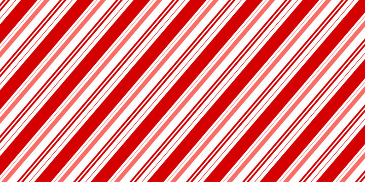 Candy cane striped pattern. Seamless Christmas red background. Cute caramel package texture. 