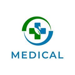 Fototapeta premium Medical cross health logo vector.