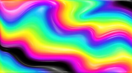 Obraz premium Bright Abstract Waves of Colorful Fluid Patterns for Background Design