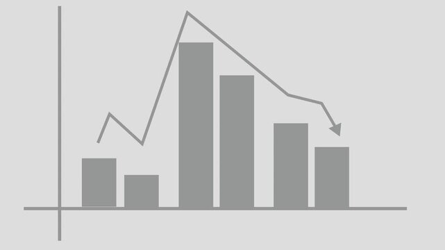 Business Performance Animation Featuring a Dynamic Bar Chart with Gradual Growth and High Returns
